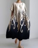 Ocean Octopus Japanese Art Linen Blend Casual Dress Ocean Octopus Japanese Art Linen Blend Casual Dress