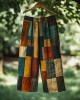 Vintage Color Block Linen Blend Casual Pants Vintage Color Block Linen Blend Casual Pants