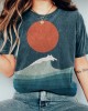Cat Sea Wave Sunrise Japanese Art Vintage T Shirt Cat Sea Wave Sunrise Japanese Art Vintage T Shirt