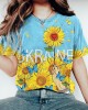 Ukrainian Sunflower Print Women's T-shirt Ukrainian Sunflower Print Women's T-shirt