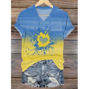 We Hope Free Forever Peace In Heart Stop Ukr War Print T-shirt