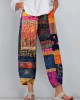 Colorful Boho Patchwork Cropped Casual Pants Colorful Boho Patchwork Cropped Casual Pants