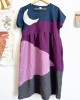 Night Sky Inspired Colorblock Patchwork Linen Dress Night Sky Inspired Colorblock Patchwork Linen Dress