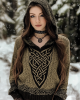 Women's Viking Style Celtic Knot Knitted Jacquard Hooded Sweater Women's Viking Style Celtic Knot Knitted Jacquard Hooded Sweater