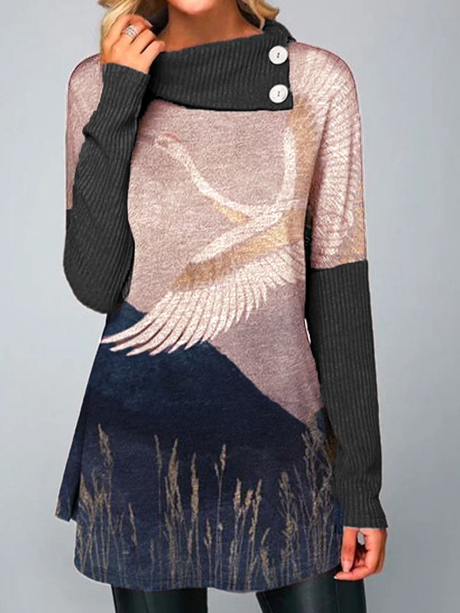 Leisure slim fit pattern wool knitted top HF3301-04-04 Leisure slim fit pattern wool knitted top HF3301-04-04