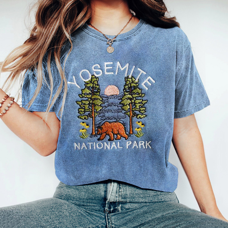 Yosemite National Park Embroidered Promotional T-shirt Yosemite National Park Embroidered Promotional T-shirt