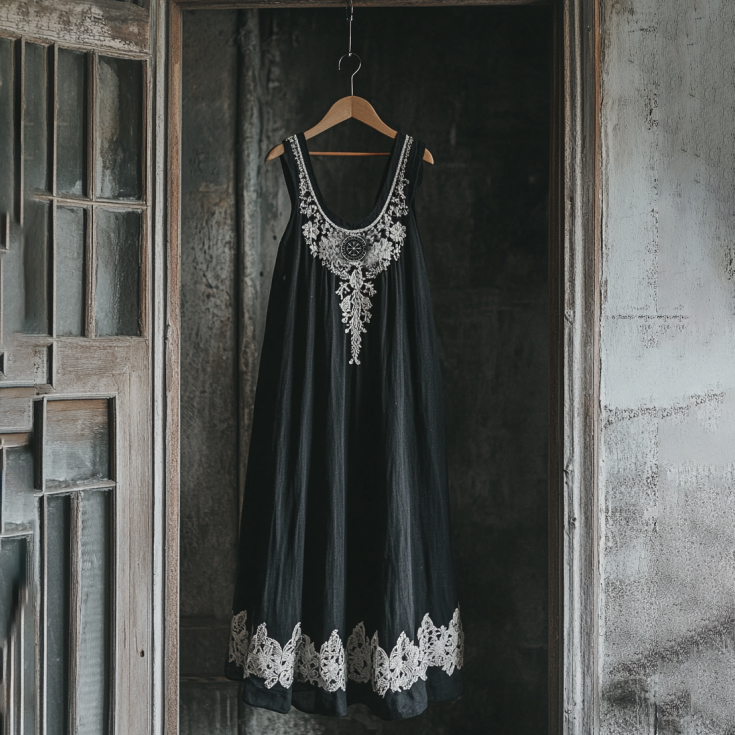 Viking Tribal Celtic Knot And Lace Patchwork Art Linen Tank Dress Viking Tribal Celtic Knot And Lace Patchwork Art Linen Tank Dress