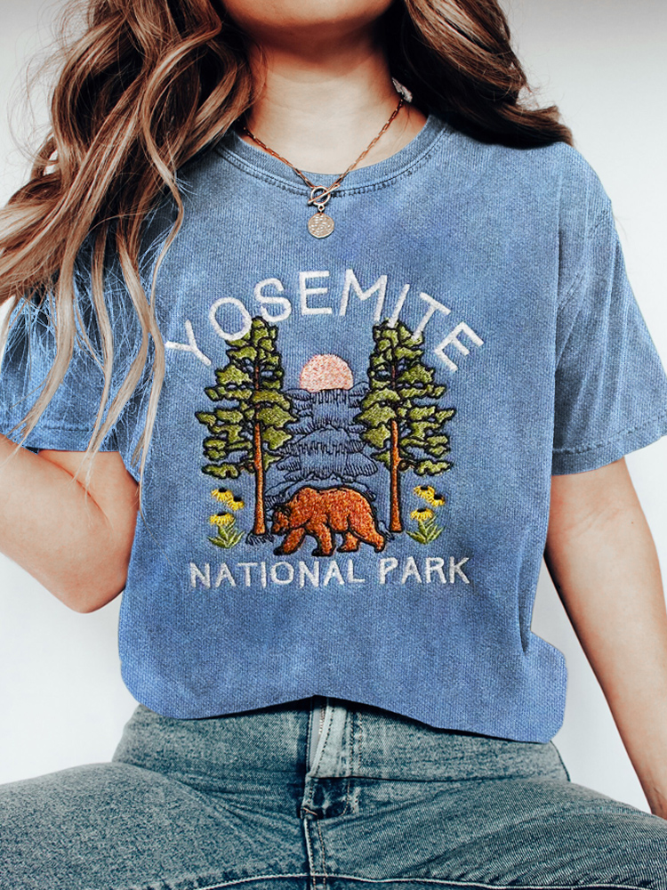 Yosemite National Park Embroidered Promotional T-shirt