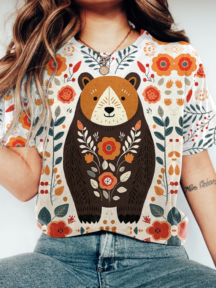 Respect The Locals Bear Art Print Women's T-shirt