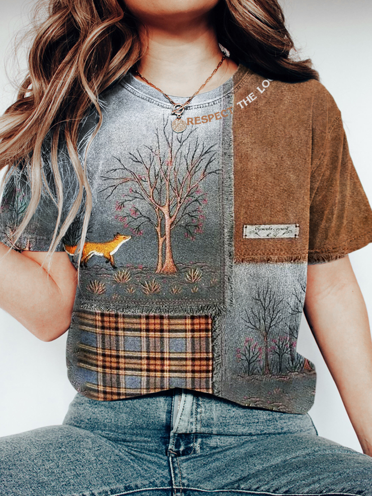 Protecting Local Forest Animals Advocacy Vintage Women's Washed T-shirt
