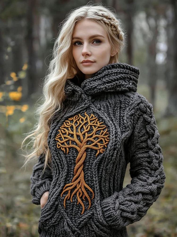 Women's Viking Tree Of Life Celtic Hooded Sweater