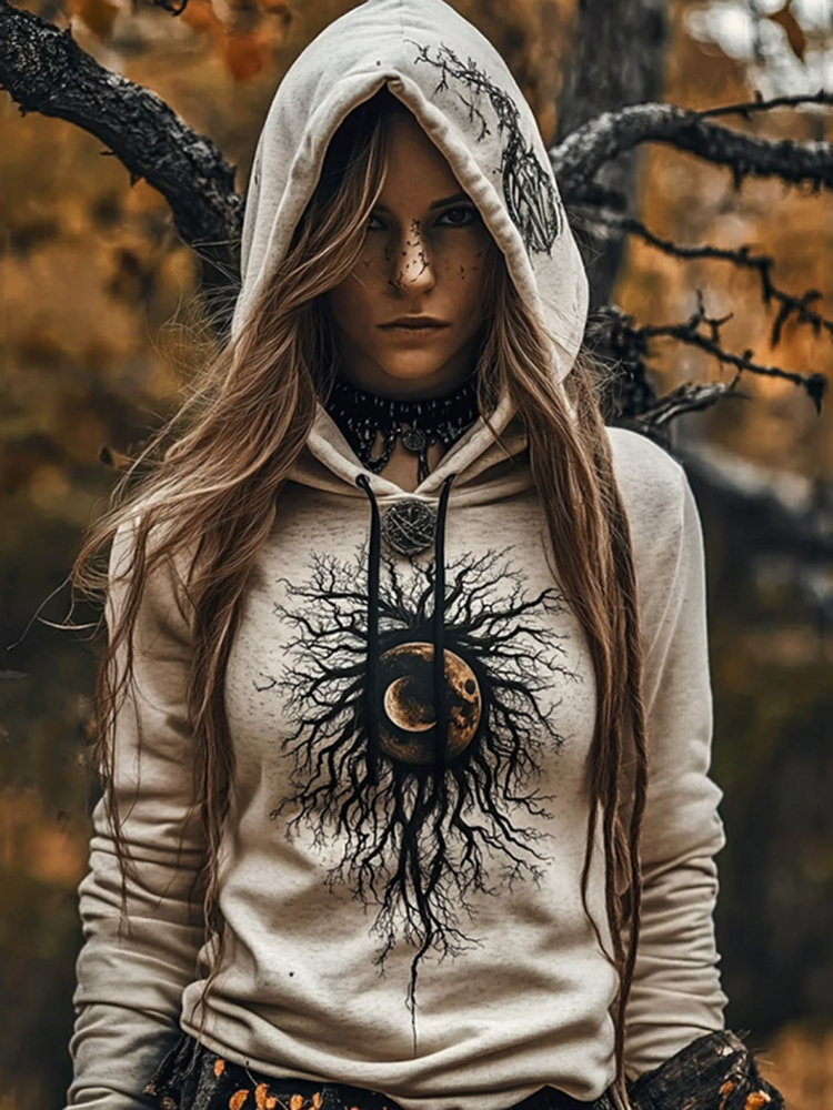 Women's Tribal Viking Totem Casual Hoodie