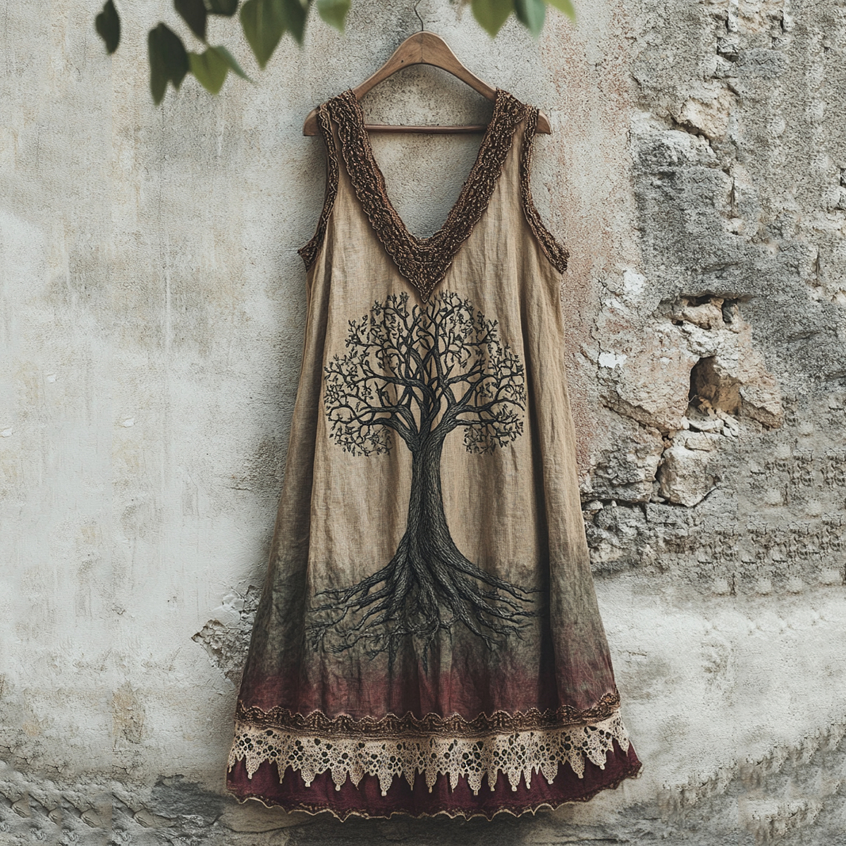 Tribal Viking Celtic Knot Gradient Art Linen Tank Dress Tribal Viking Celtic Knot Gradient Art Linen Tank Dress