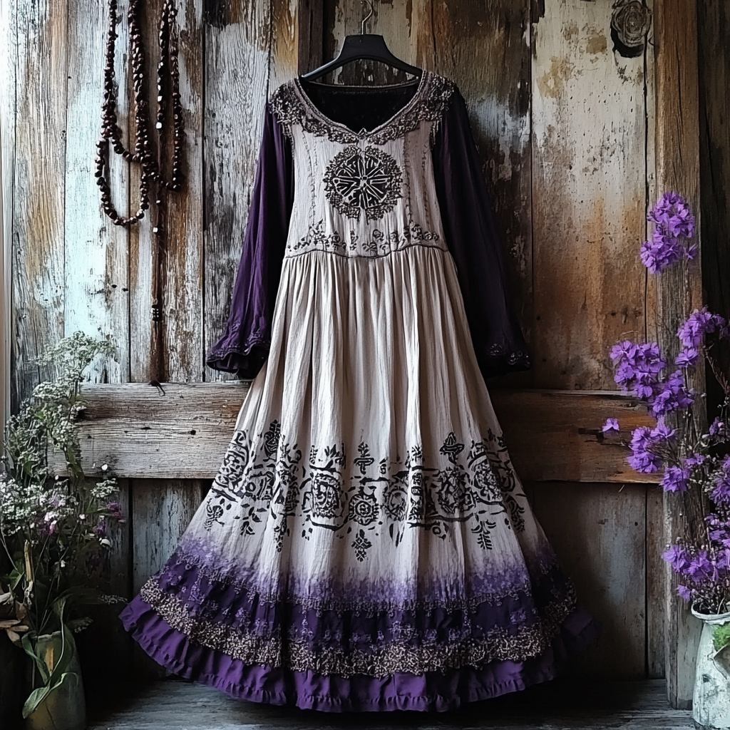 Women's Vintage Tribal Viking Tree Of Life Lace Panel Dress Women's Vintage Tribal Viking Tree Of Life Lace Panel Dress