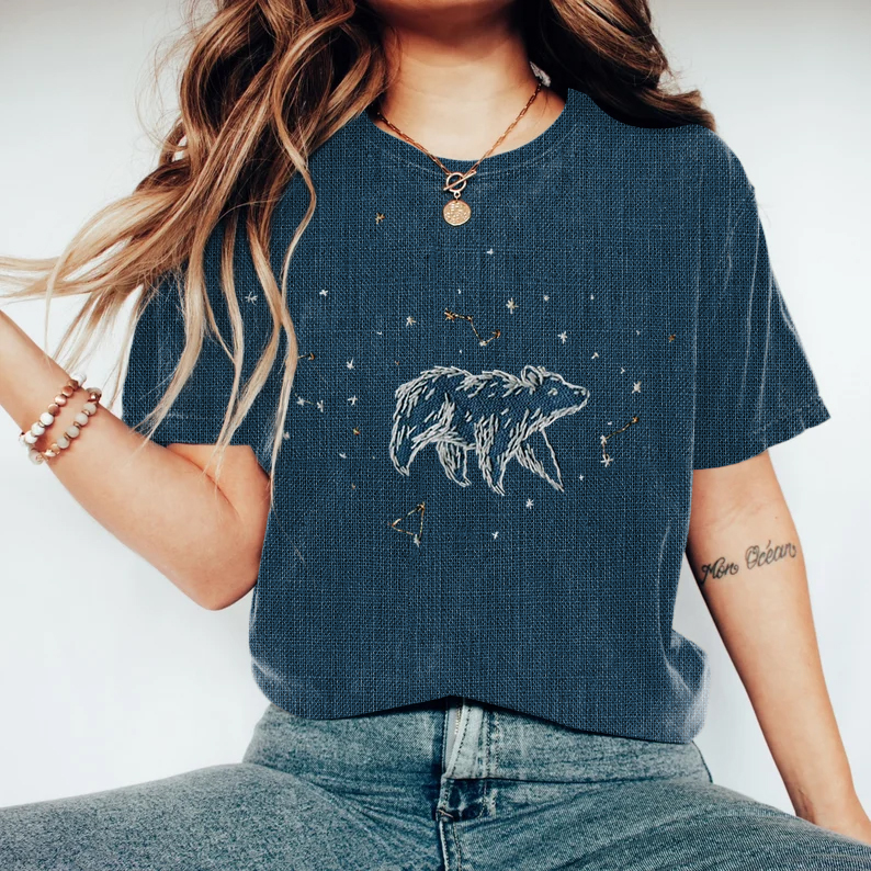 Respect The Locals Bear Embroidery Art Print Women's T-shirt