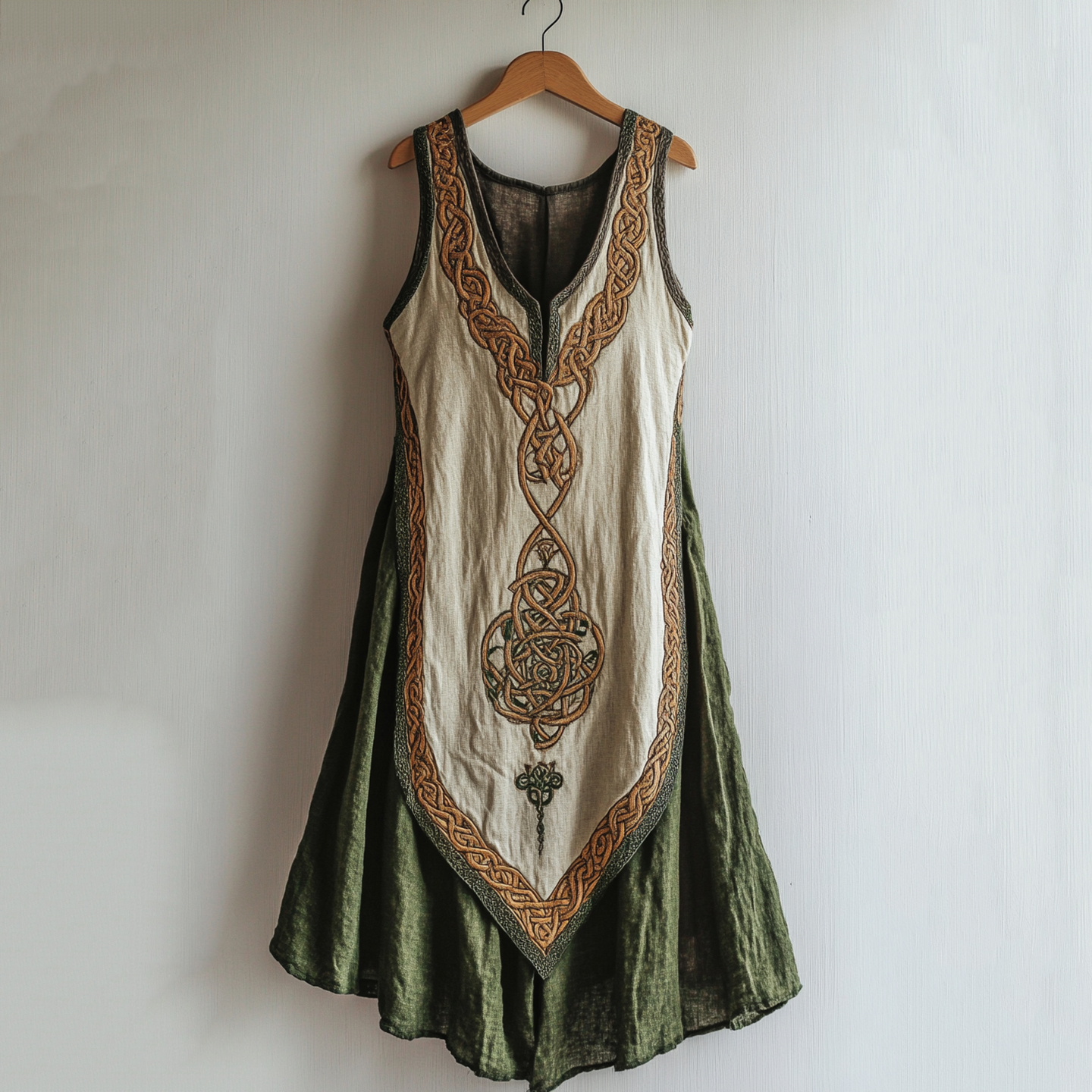 Tribal Viking Celtic Knot Art Linen Tank Dress Tribal Viking Celtic Knot Art Linen Tank Dress