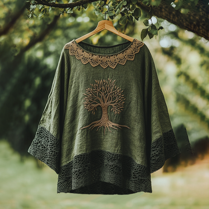 Women's Celtic Mythical Tree Of Life Lace Pattern T-shirt Women's Celtic Mythical Tree Of Life Lace Pattern T-shirt