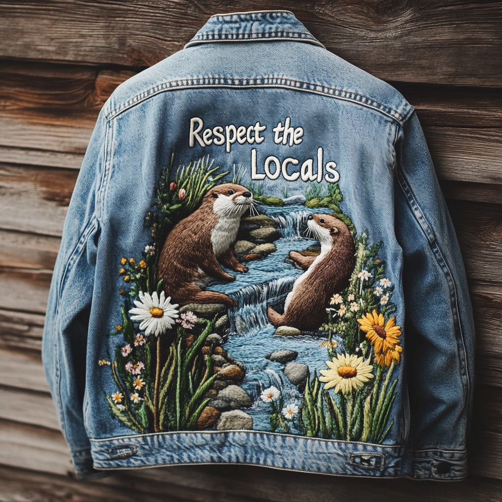 Retro Respect The Locals Minase At Play Embroidered Art Denim Jacket Retro Respect The Locals Minase At Play Embroidered Art Denim Jacket
