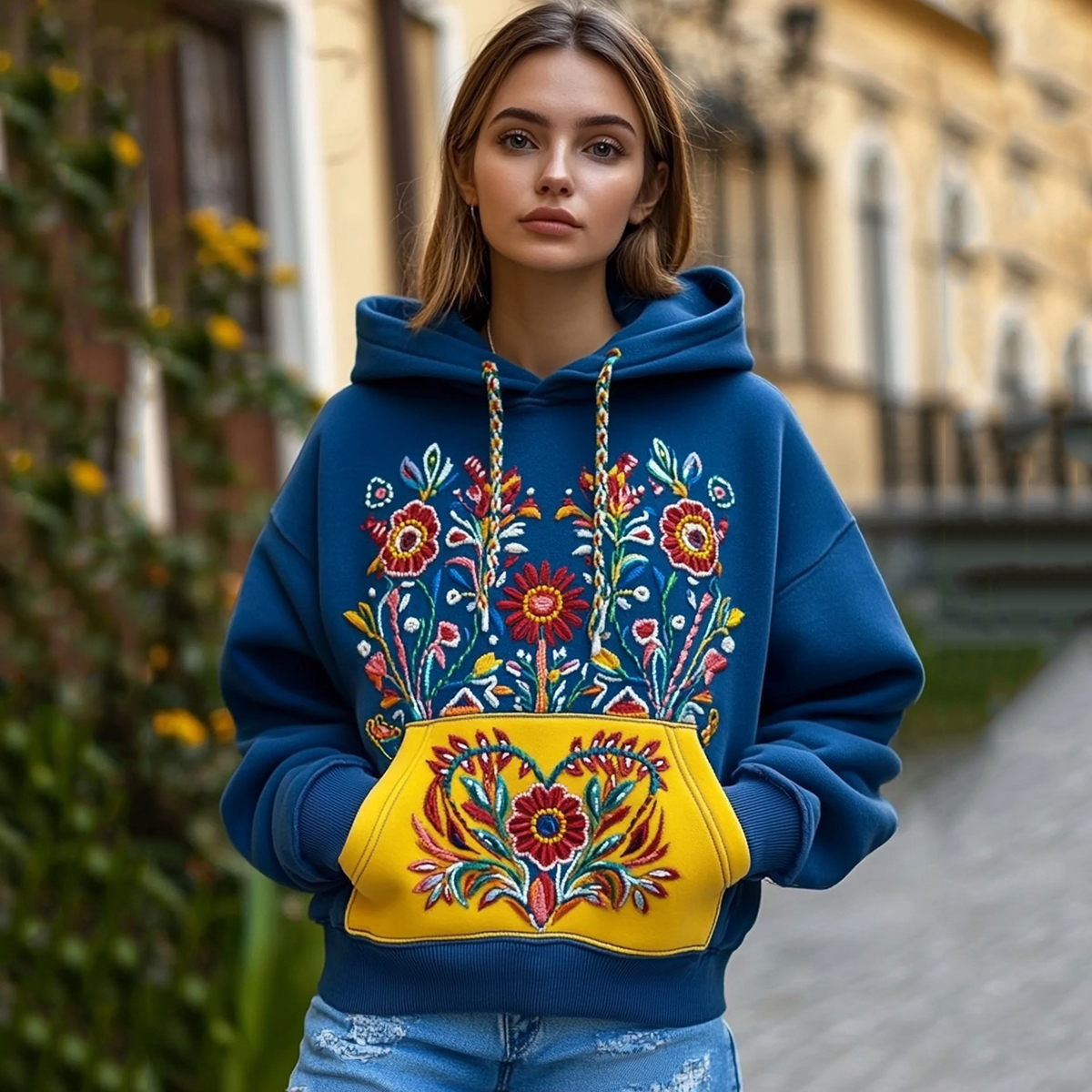 Ukrainian Folk Floral Embroidery Women's Hoodie Ukrainian Folk Floral Embroidery Women's Hoodie