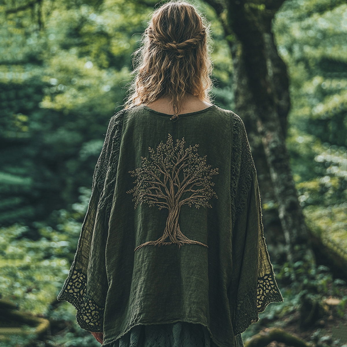 Women's Celtic Mythical Tree Of Life Lace Pattern T-shirt Women's Celtic Mythical Tree Of Life Lace Pattern T-shirt