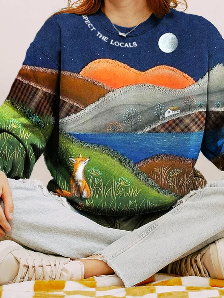 Protect Forest Animals Awareness Vintage Women's Sweatshirt